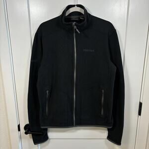 Marmot Fleece Jacket Men’s Medium Black Full Zip Lightweight Outdoor Gorpcore